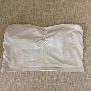Y2K White Strapless Bandeau Top